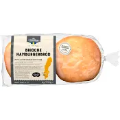 Brioche hamburgerbröd 4-p 280g ICA Selection.