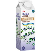 Lättyoghurt Blåbär &amp; vanilj 0,5% 1000g ICA.