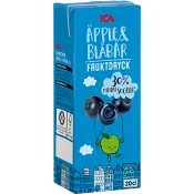 Fruktdryck Äpple &amp; blåbär 20cl ICA.