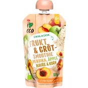 Frukt &amp; grötsmoothie periska &amp; äpple från 6m 120g ICA I love eco.