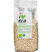 Små vita bönor torra Ekologiska 500g ICA.