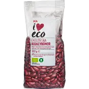 Röda Kidneybönor Torra Ekologiska 500g ICA.