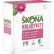 Tvättmedel Kulörtvätt Morgonsol 2,5kg Miljömärkt ICA Skona.