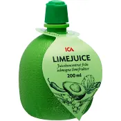 Limejuice från koncentrat 200ml ICA.