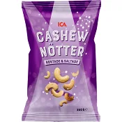 Cashewnötter salta 250g ICA.