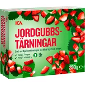Jordgubbstärningar 250g ICA.