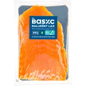 Lax kallrökt skivad 300g ICA Basic.