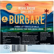 Grillostburgare Norrländsk 24% 4-p 240g ICA.