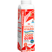 Drickkvarg Jordgubb Utan Tillsatt Socker 33cl ICA.