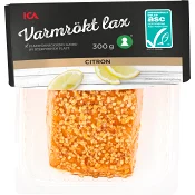 Lax i bit varmrökt citron 300g Miljömärkt ICA.