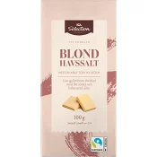 Choklad Blond Havssalt 100g ICA Selection.