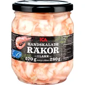 Räkor handskalade i lake 280g ICA.
