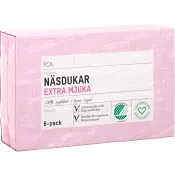 Näsdukar 6-p ICA Hjärtat.