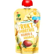 Fruktsmoothie mango &amp; ananas 6m 120 g ICA I love eco.