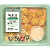 Falafel &amp; Couscous med grönsaker och hummus 400g ICA.