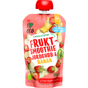 Fruktsmoothie jordgubb &amp; banan 6m 120g ICA I love eco.