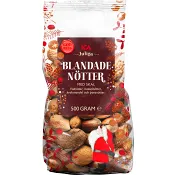 Blandade nötter med skal 500g ICA.