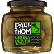 Gröna Oliver Med Kärna Nocellara 290g Paul och Thom.