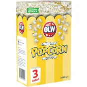 Popcorn Smörsmak Micropop 3-p 240g OLW.