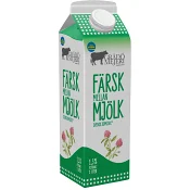 Mellanmjölk 1,5% 1l Grådö Mejeri.