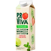 Fruktdryck Jordgubb Lime Mynta 1l Proviva.