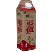 Standardmjölk 3% KRAV 1l Grådö Mejeri.