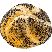 Rosenbröd med vallmo 60g Bageri La Lorraine.