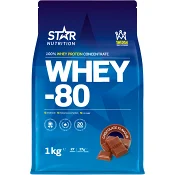 Proteinpulver Whey-80 Chocolate 1kg Star Nutrition.