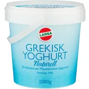 Grekisk Yoghurt Naturell 10% 1000g Larsa Foods.