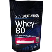 Proteinpulver Whey-80 Hallon 1kg Star Nutrition.