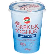 Yoghurt Grekisk Laktosfri 10% 400g Larsa Foods.