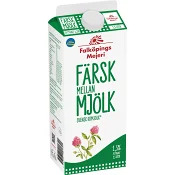 Mellanmjölk 1,5% 1,5l Falköpings Mejeri.
