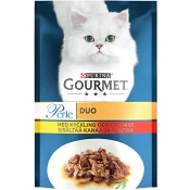 Kattmat Kyckling &amp; oxkött 85g Gourmet.