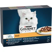 Kattmat Gourmet Perle Kyckling &amp; oxkött 8-p 680g Purina.