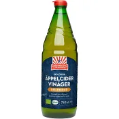 Äppelcidervinäger Ofiltrerad 750ml KRAV Kung Markatta.