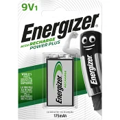 Batteri 9V Laddbart 1-p Energizer Power Plus.