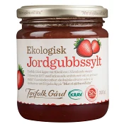 Jordgubbsylt 320g KRAV Torfolk Gård.