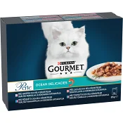 Kattmat Perle Blandade smaker 8-p 680g Gourmet.