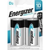 Batteri D 2-p Energizer Max Plus.
