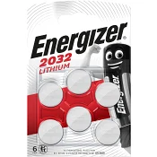 Knappcellsbatteri 2032 6-p Energizer.