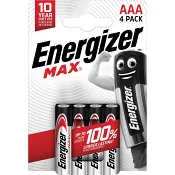 Batteri AAA 4-p Energizer Max.