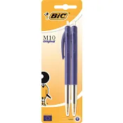 Kulspetspennor M10 clic Blå 2-p Bic.