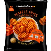 Pommes frites Waffle Fries Kryddad Fryst 600g Lamb Weston.