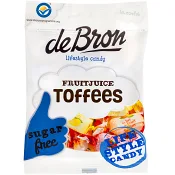 Fruitjuice Toffees Sockerfri 90g De Bron.