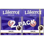 Halstabletter Salvi Sockerfri 2-p 50g Läkerol.