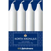 Kronljus Kort Vit 4-p Liljeholmens.