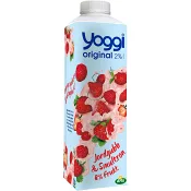 Yoghurt Original Jordgubb &amp; Smultron 2% 1000g Yoggi®.
