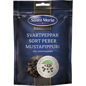 Krydda Svartpeppar Hel påse 70g Santa Maria.