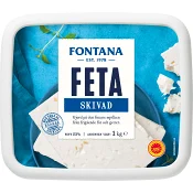 Fetaost Original skivad 1kg Fontana.