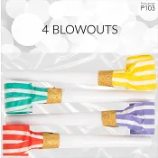 Blåsutrullar randiga 4p Pictura.